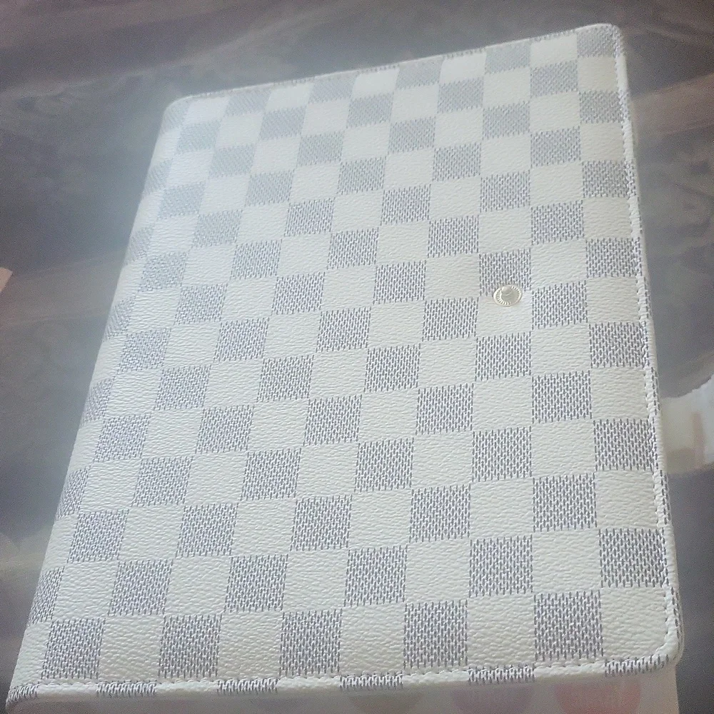 Leather  Trio Designer   Checkered Planner Journal With Papers Pen Stickers …